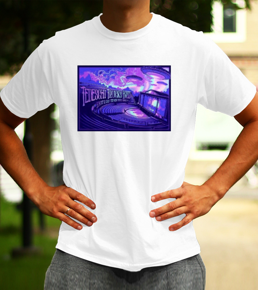 Tedeschi Trucks Band Greek Theatre Berkeley August 12 2026 Concert With UFOs And Neon Lights T-Shirt