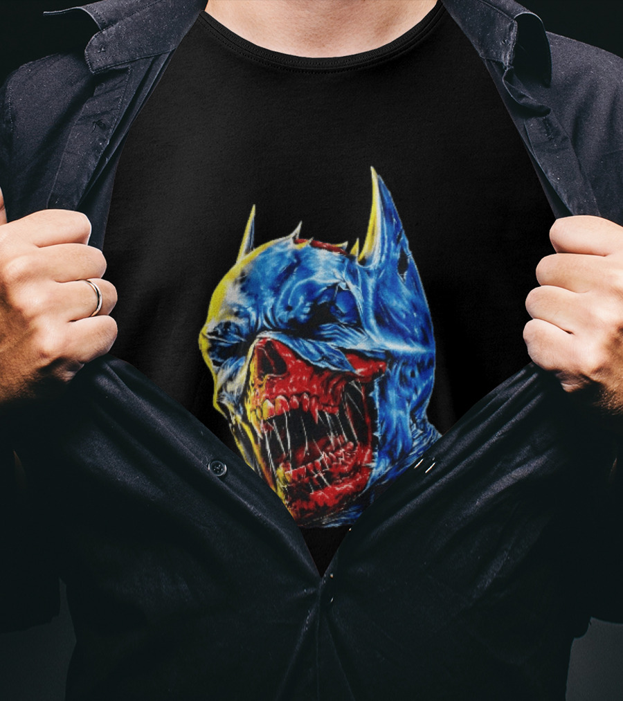 Batman DCeased Zombie Skull DC Comics Villainous Visage T-Shirt