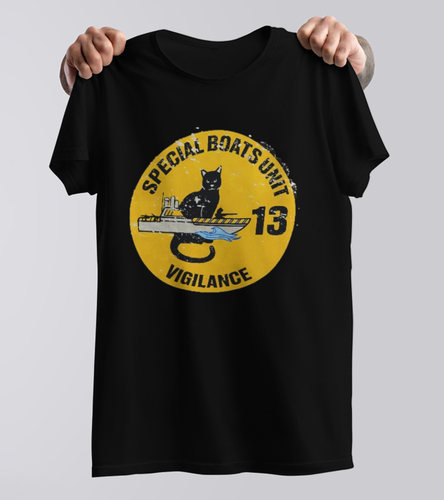 Special Boats Unit 13 Black Cat Vigilance T-Shirt