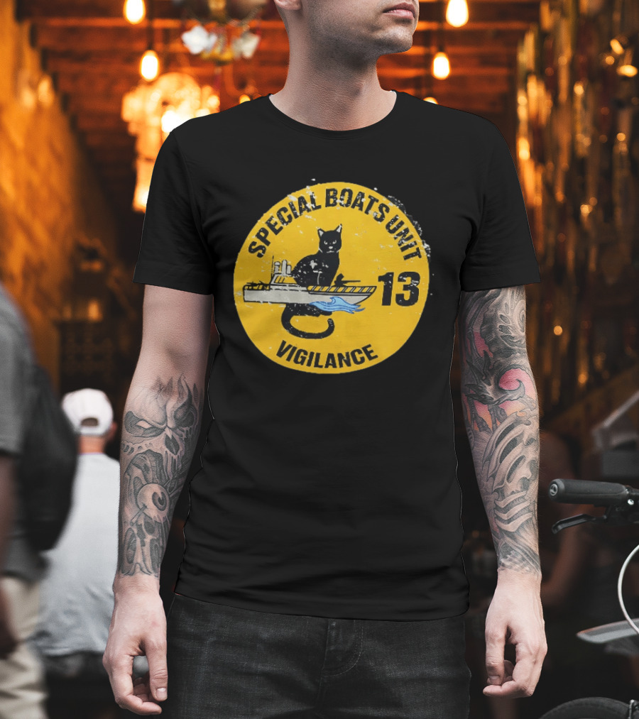 Special Boats Unit 13 Black Cat Vigilance T-Shirt