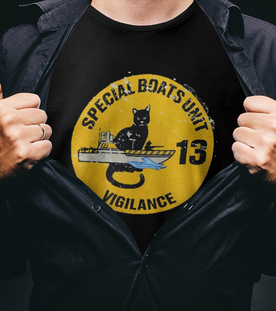 Special Boats Unit 13 Black Cat Vigilance T-Shirt