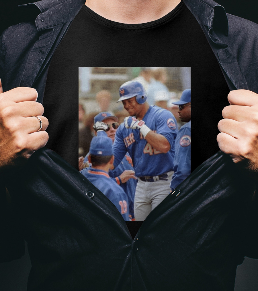 New York Mets Butch Huskey No. 42 MLB Legend T-Shirt