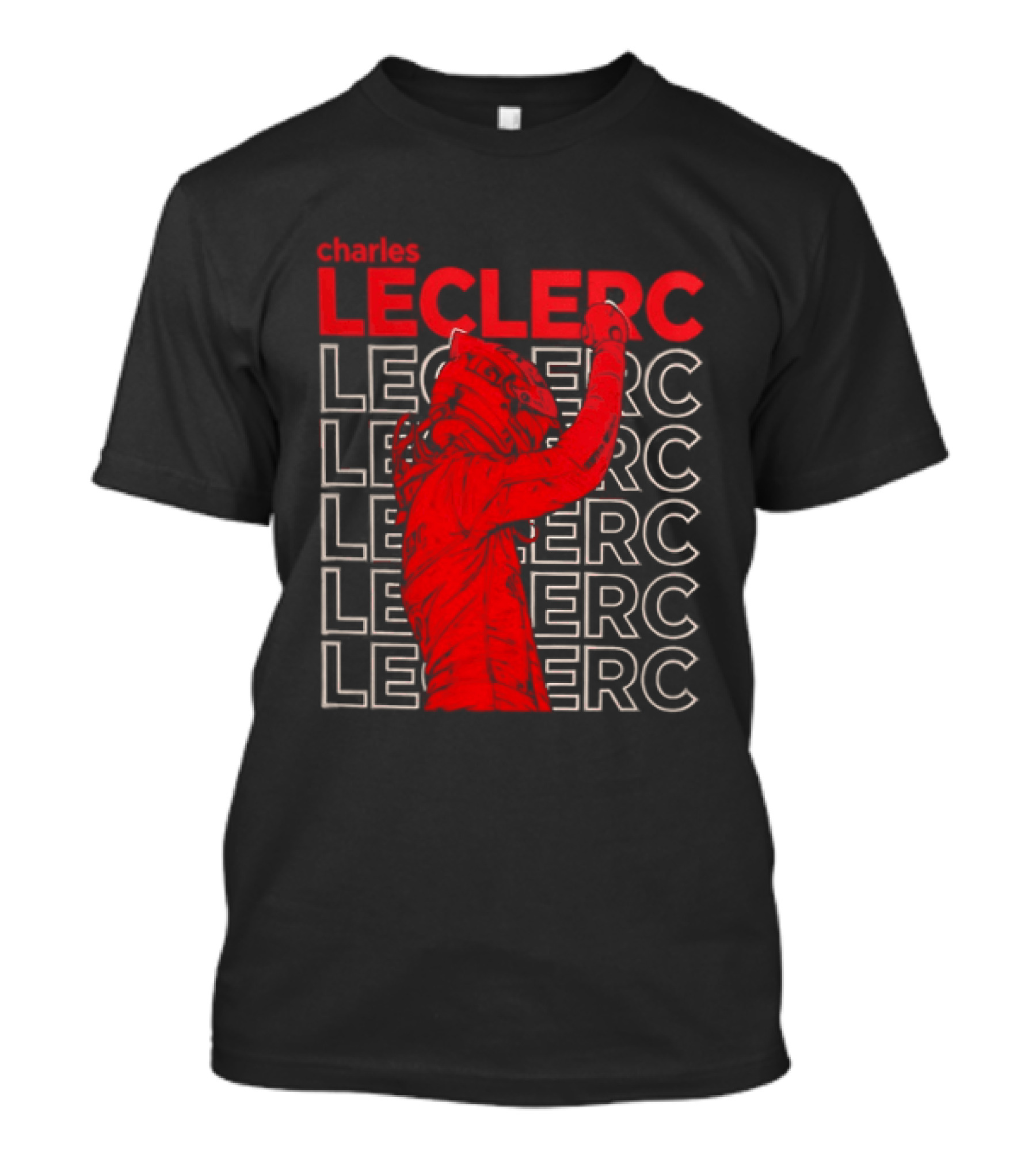 Charles Leclerc Formula 1 Racing Champion Red T-Shirt