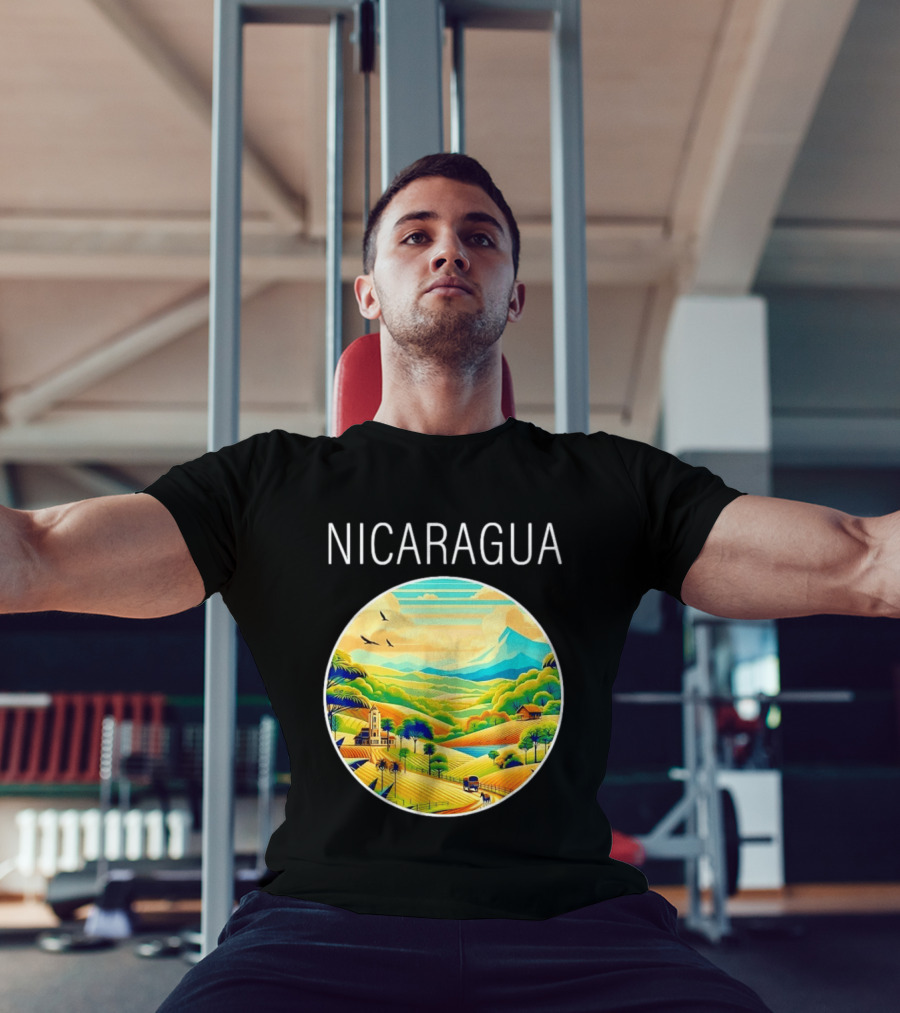 Nicaragua Scenic Landscape Central America Vibrant Mountain View T-Shirt