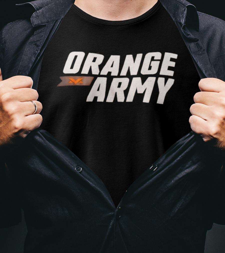 Orange Army Team Spirit Supporter Flag T-Shirt