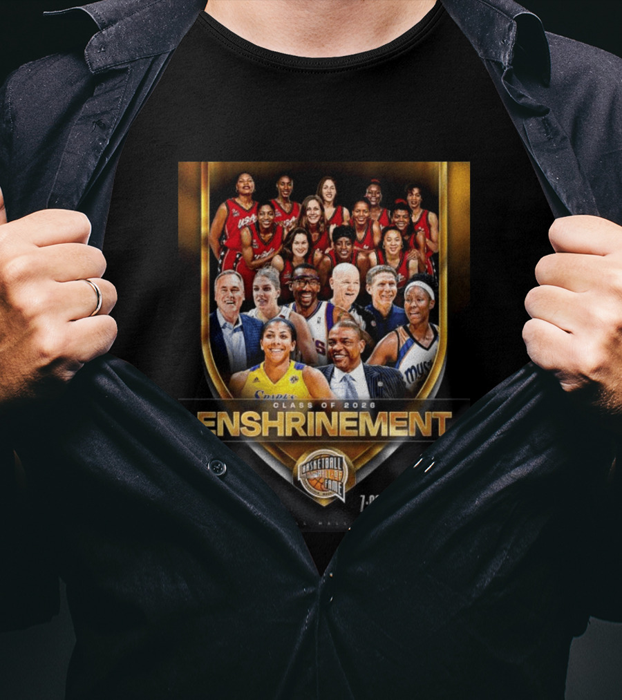 CLASS OF 2026 ENSHRINEMENT BASKETBALL HALL OF FAME SATURDAY AUGUST 15 2026 7.00PM ET TV App T-Shirt