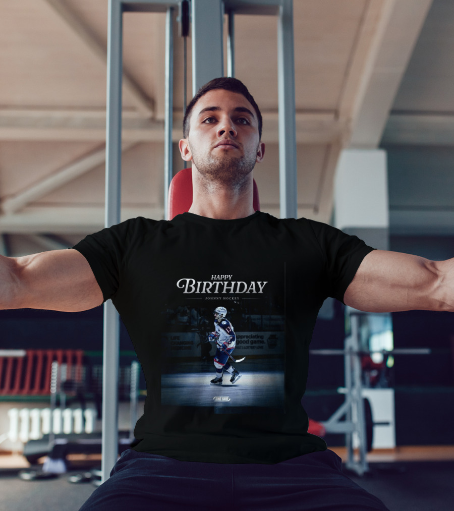 Happy Birthday Johnny Hockey NHL Player Spotlight Ice Rink Celebration T-Shirt