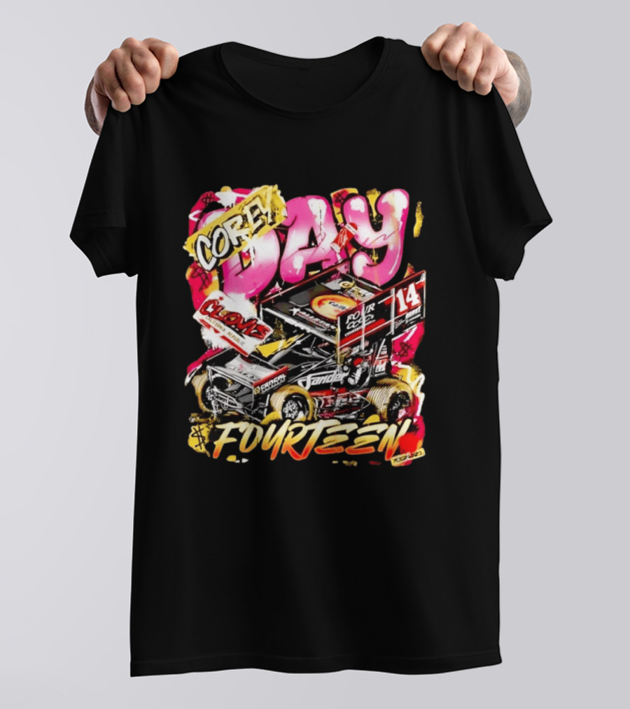 Corey Day Clovis Racing Sprint Car Number 14 Fourteen T-Shirt