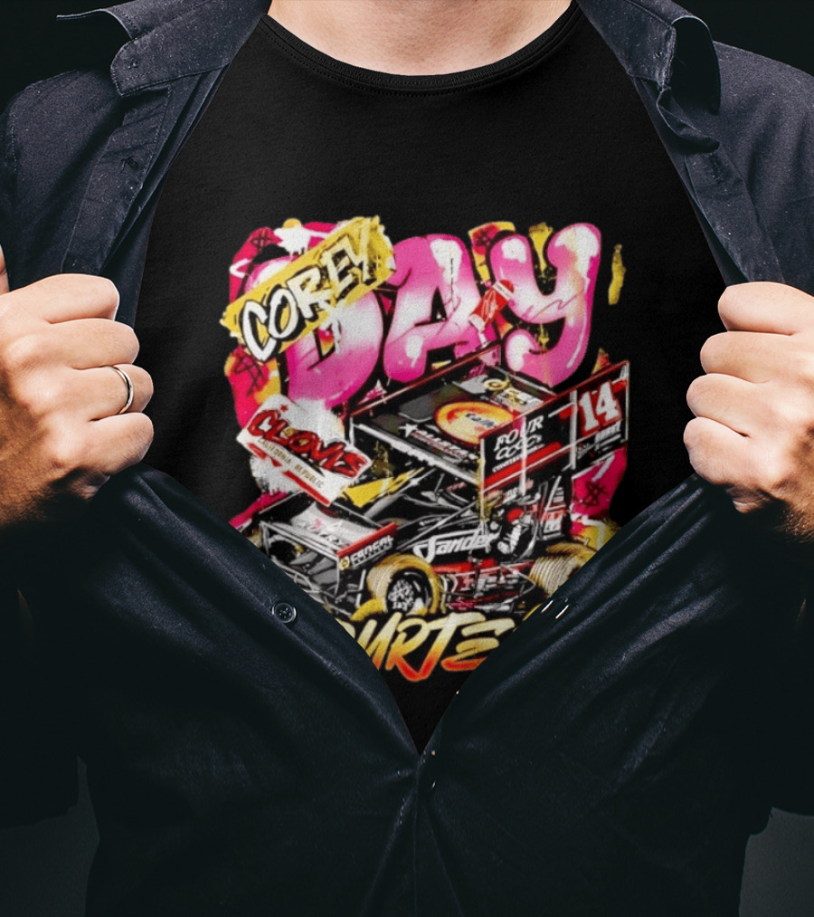 Corey Day Clovis Racing Sprint Car Number 14 Fourteen T-Shirt