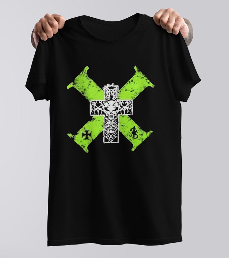 D Generation X Distressed Skull Cross DX WWE Wrestling T-Shirt