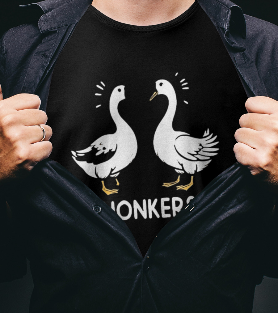 Honkers Goose Duo Geese Honk Bird Humor T-Shirt