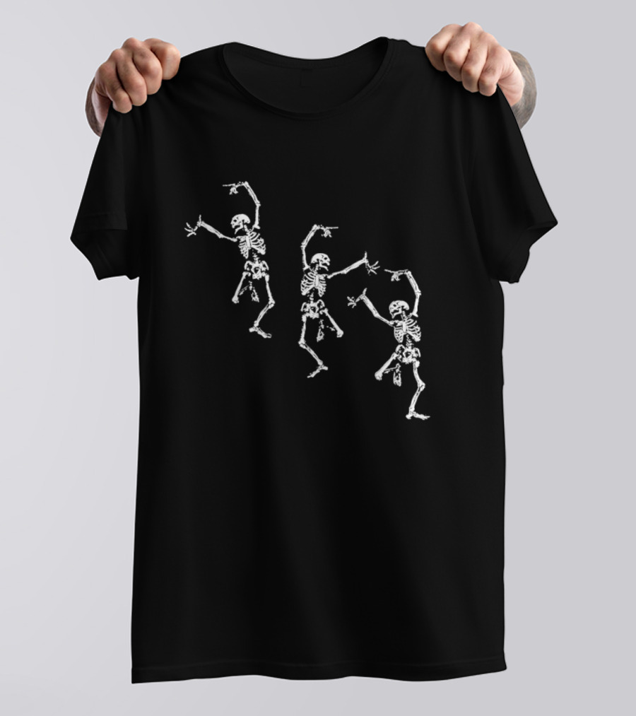 Dancing Skeletons Spooky Gothic Halloween Skeletons T-Shirt
