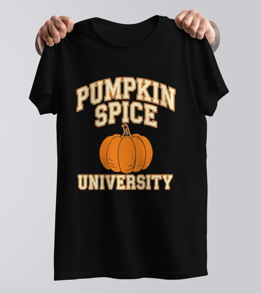 Pumpkin Spice University Distressed Fall T-Shirt