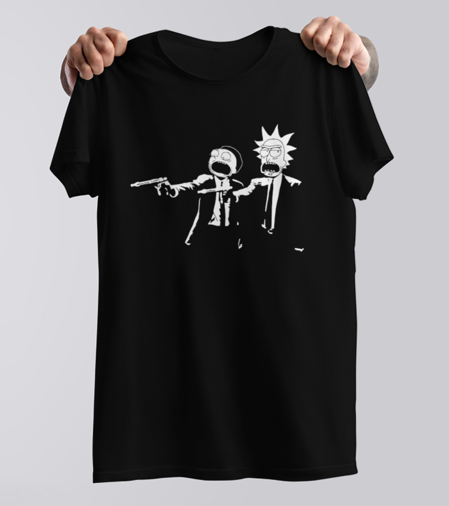 Rick And Morty Pulp Fiction Crossover Adult Swim T-Shirt