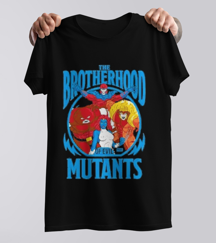 X Men Brotherhood Of Evil Mutants Cropped Mystique Sabretooth Blob T-Shirt