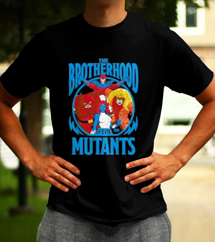 X Men Brotherhood Of Evil Mutants Cropped Mystique Sabretooth Blob T-Shirt