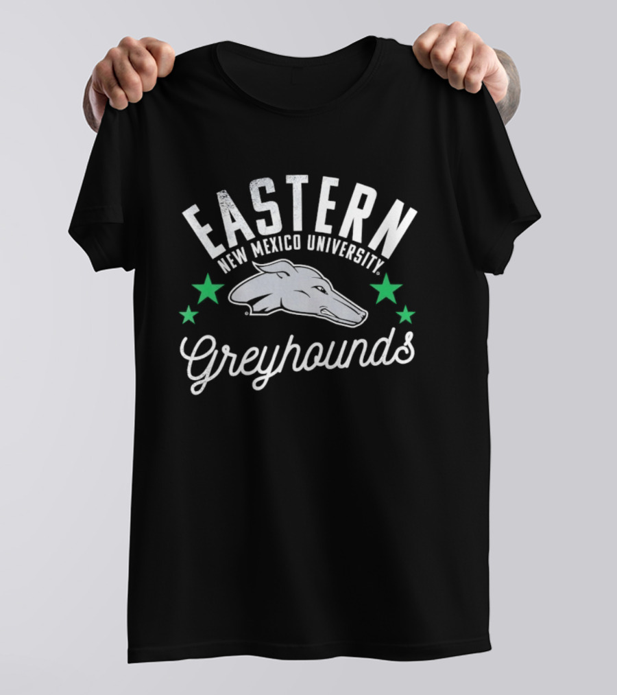 Eastern New Mexico University Greyhounds Three Green Stars T-Shirt