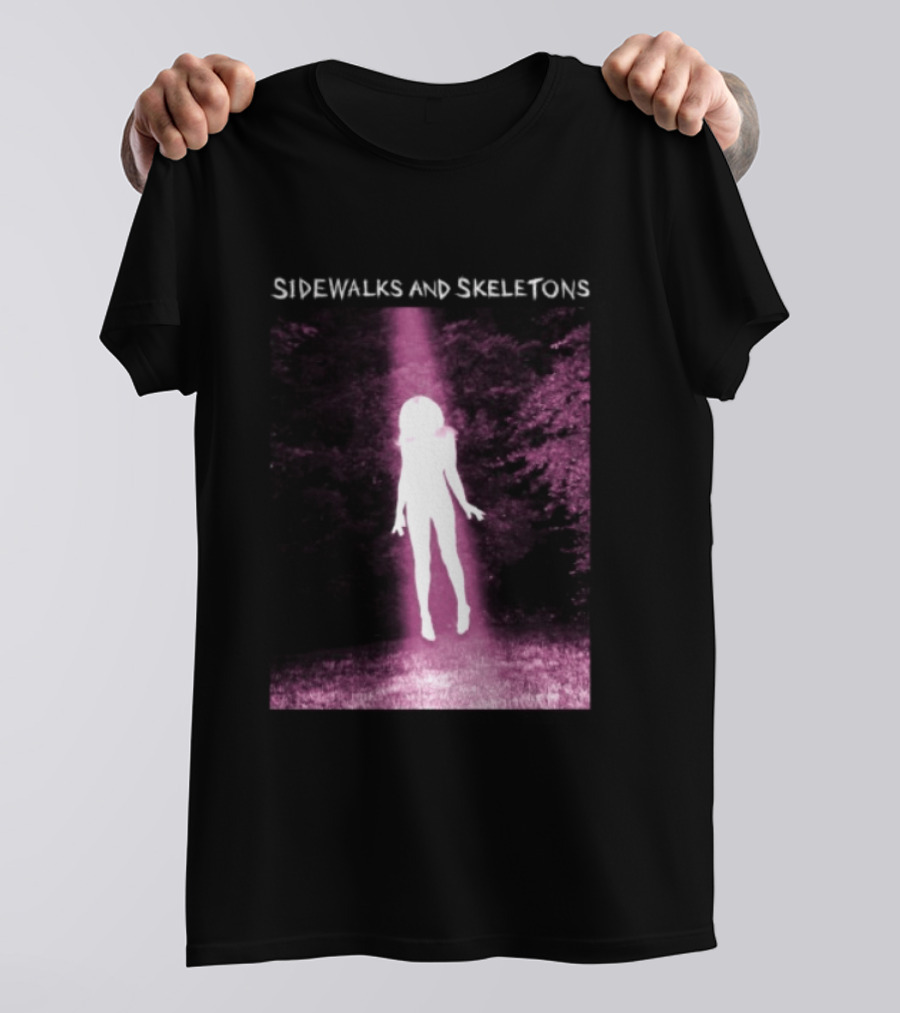 Sidewalks And Skeletons Goth Aesthetic Alien Abduction Vibes T-Shirt