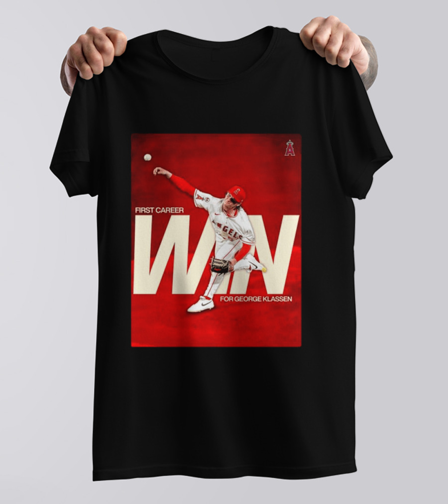 Los Angeles Angels First Career Win For George Klassen Baseball T-Shirt