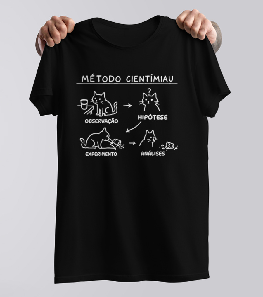 Metodo Cientimiau Cat Science Process Scientific Method T-Shirt