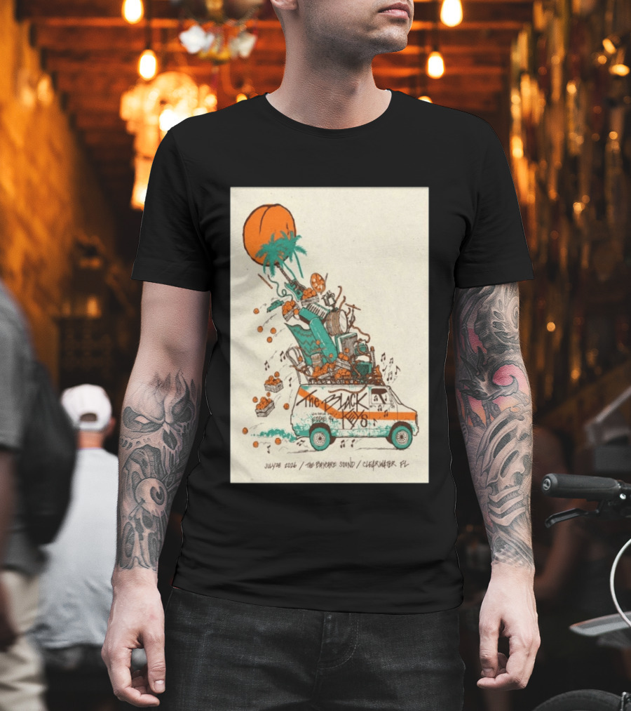 The Black Keys July 28 2026 The Daycare Sound Clearwater FL Van And Music Instruments T-Shirt