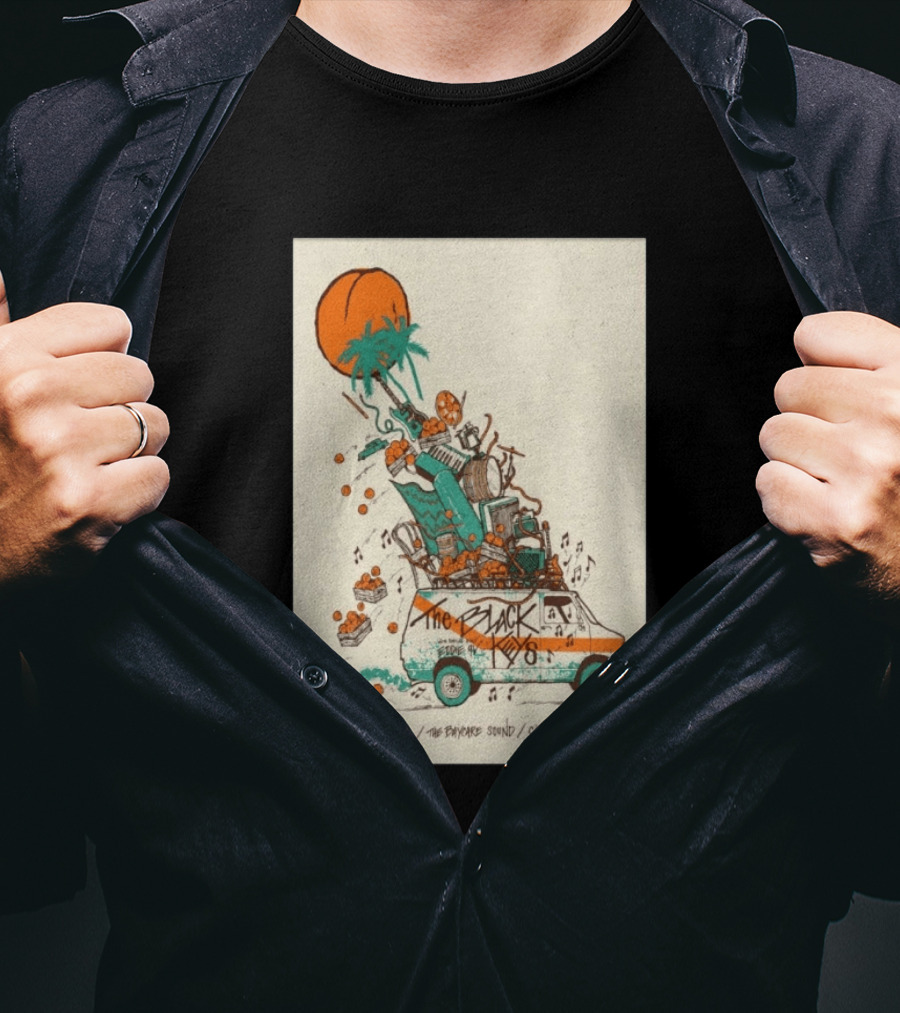 The Black Keys July 28 2026 The Daycare Sound Clearwater FL Van And Music Instruments T-Shirt