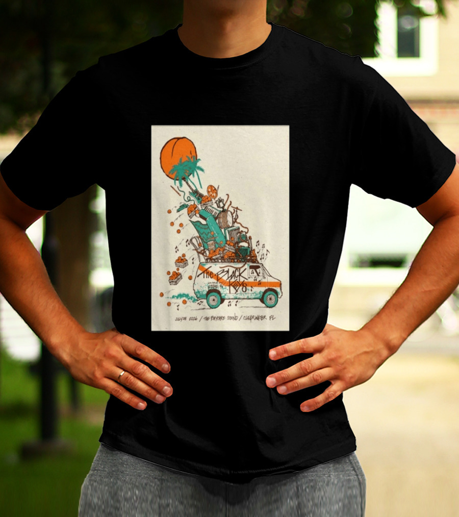 The Black Keys July 28 2026 The Daycare Sound Clearwater FL Van And Music Instruments T-Shirt