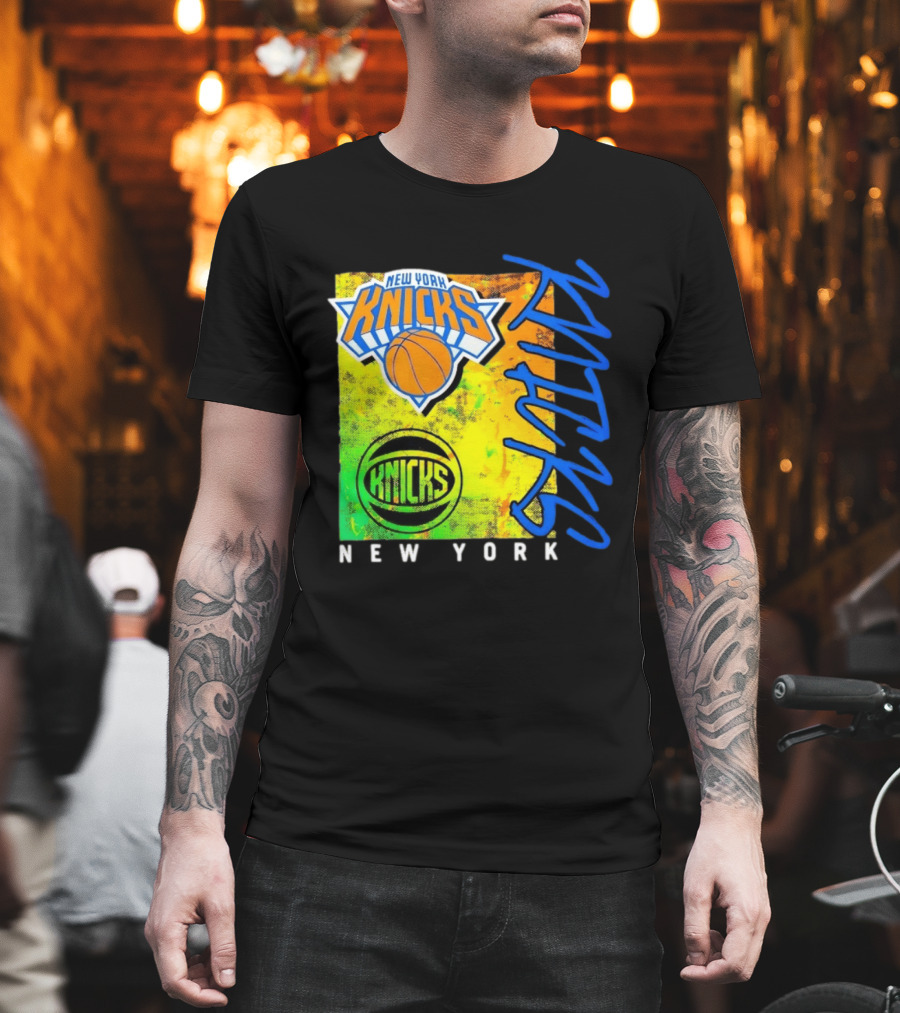 New York Knicks Basketball Team NBA Vibrant Graphic Knicks New York T-Shirt