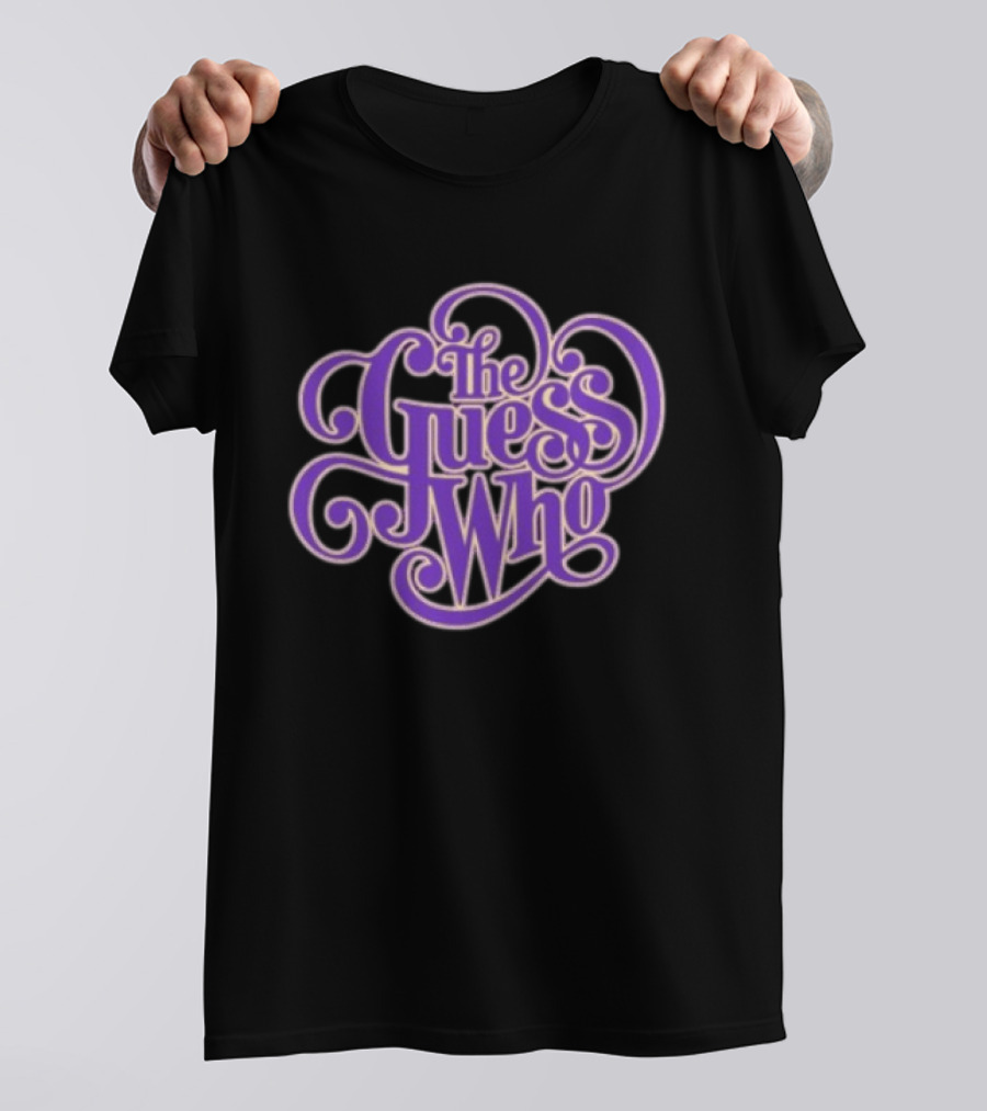 The Guess Who Store Purple Classic Curling Script T-Shirt
