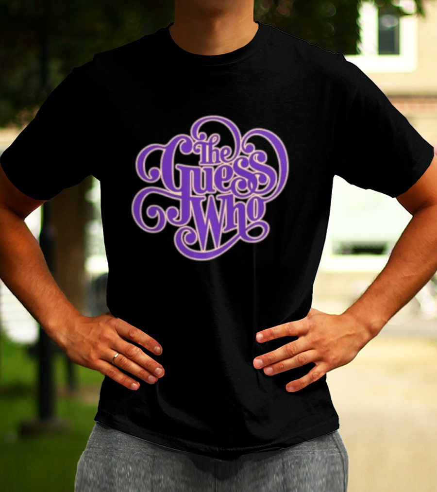 The Guess Who Store Purple Classic Curling Script T-Shirt