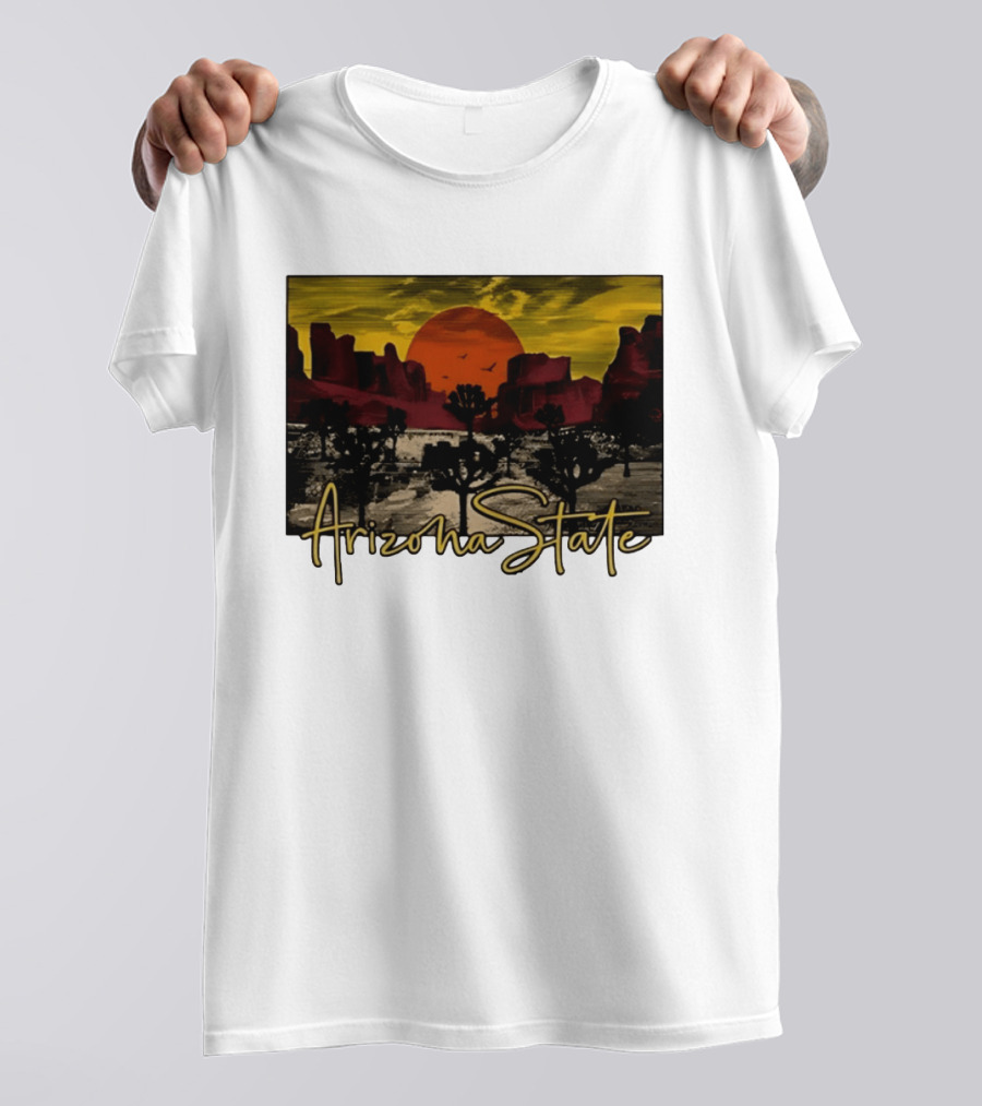 Arizona State Desert Sunset Landscape Scene T-Shirt