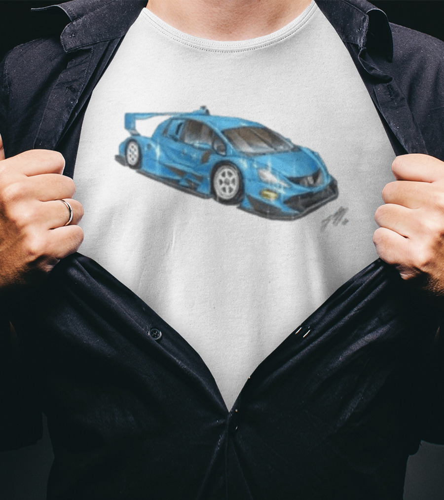 Grent Perez Store Fih Blue Racing Car T-Shirt