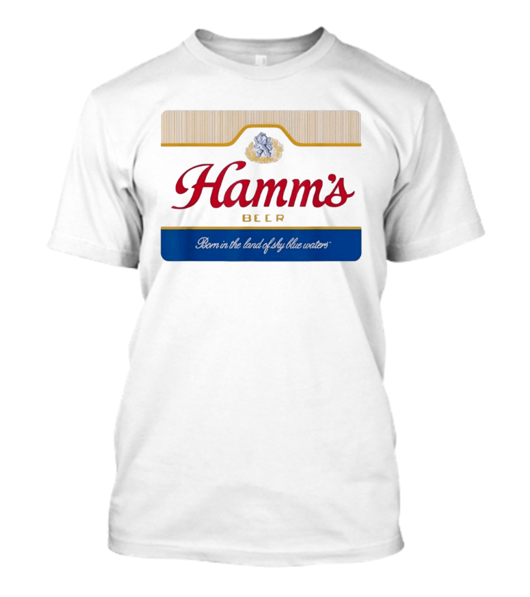 Hamm's Beer Born In The Land Of Sky Blue Waters Vintage Branding T-Shirt