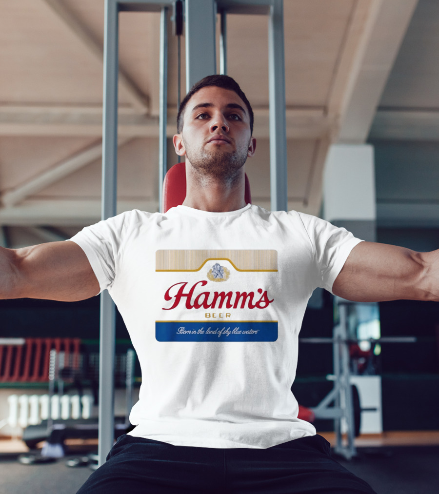 Hamm's Beer Born In The Land Of Sky Blue Waters Vintage Branding T-Shirt