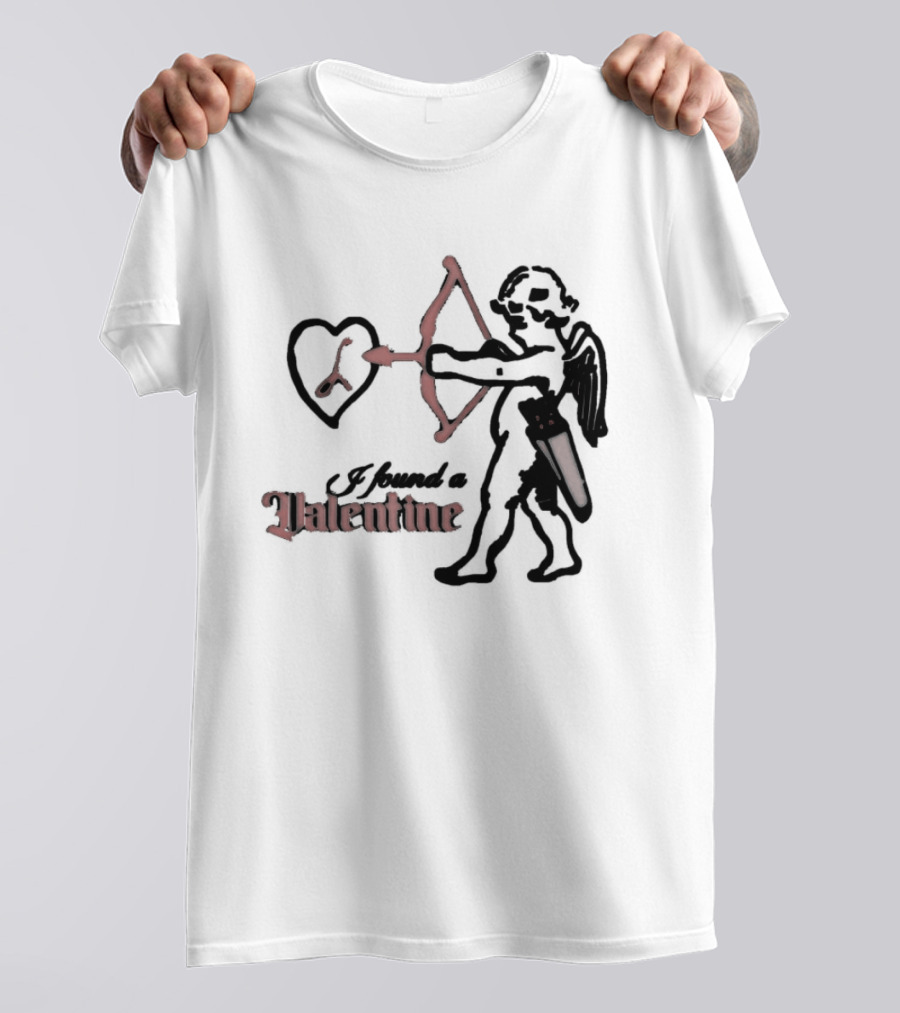 I Found A Valentine Cupid With Heart And Letter L T-Shirt
