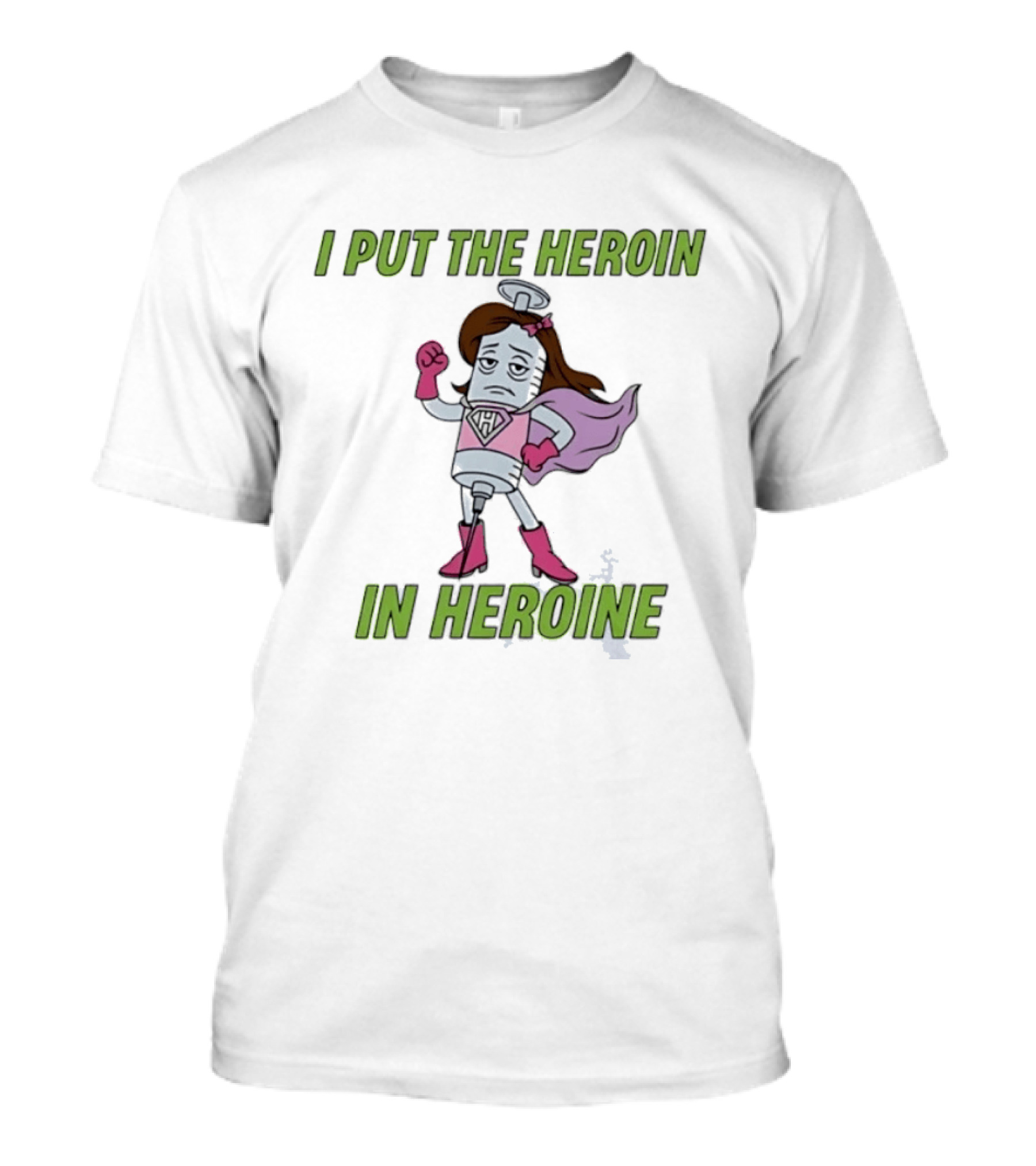 I Put The Heroin In Heroine Superhero Syringe Costume T-Shirt