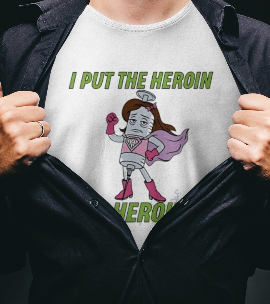 I Put The Heroin In Heroine Superhero Syringe Costume T-Shirt