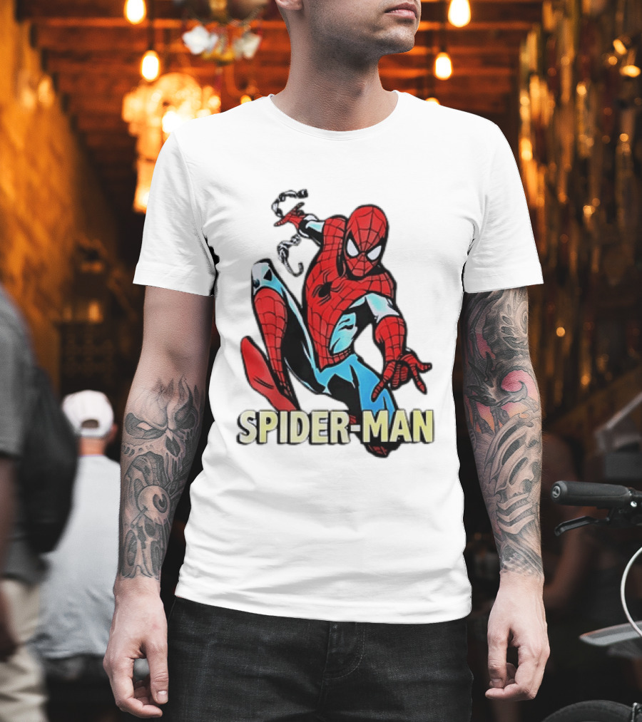 Spider Man Action Pose Marvel Superhero Avengers Comic T-Shirt