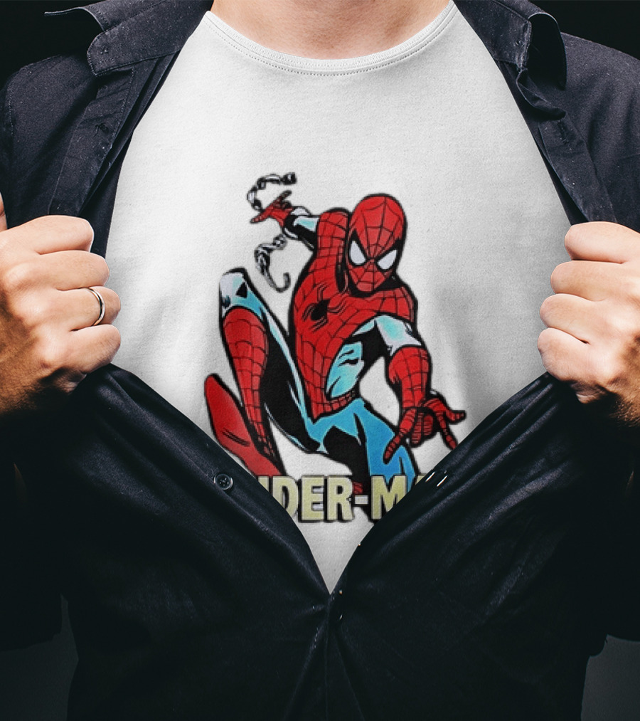Spider Man Action Pose Marvel Superhero Avengers Comic T-Shirt