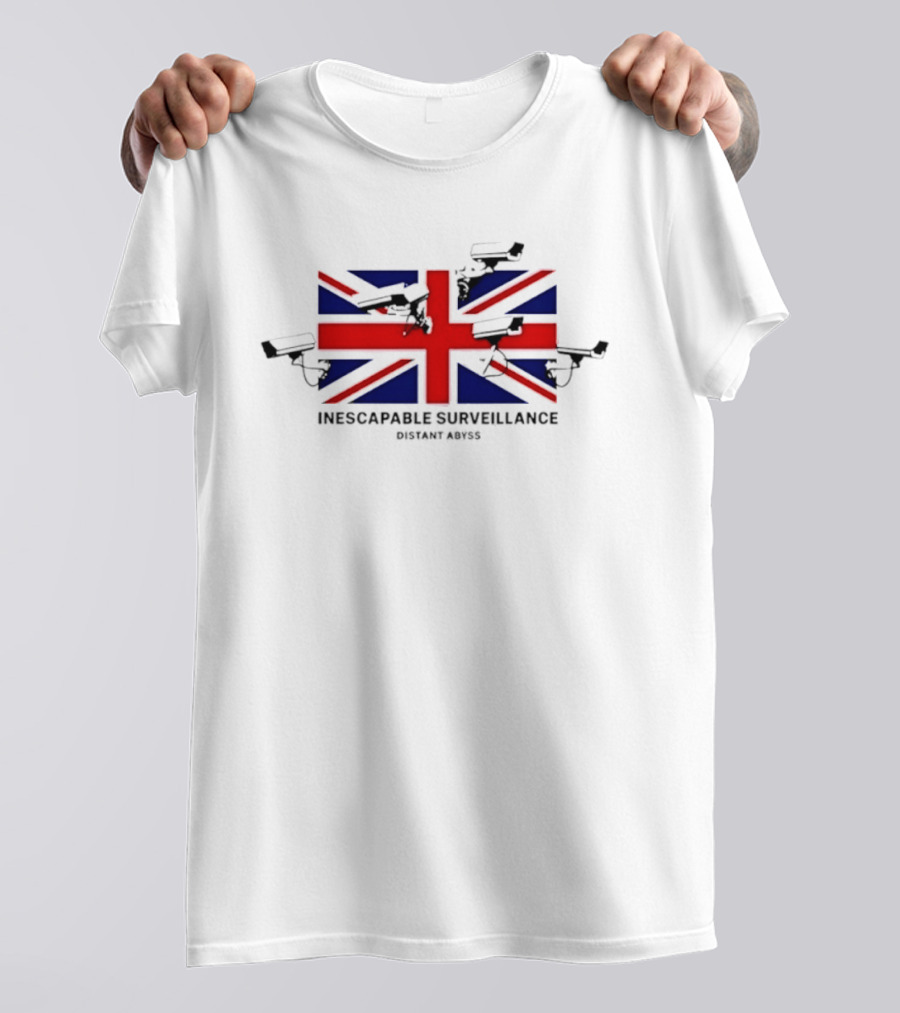 Inescapable Surveillance Distant Abyss UK Flag CCTV T-Shirt