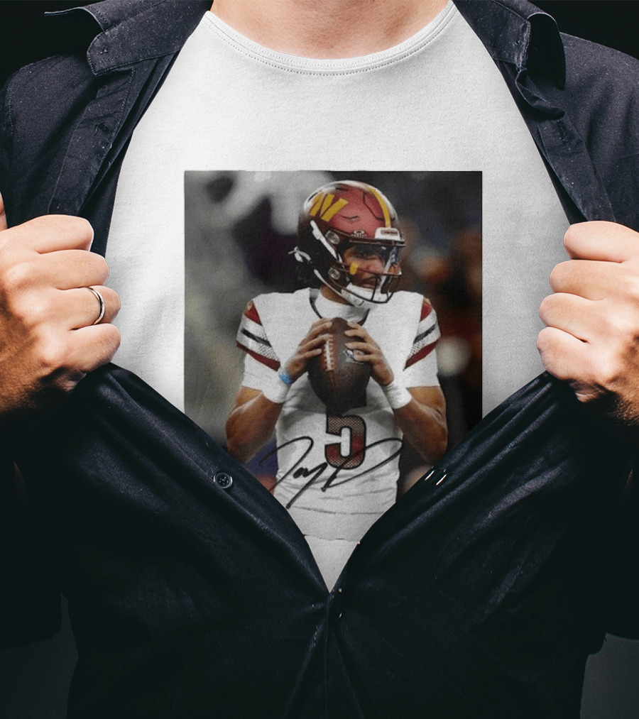 Jayden Daniels Washington Commanders Football Player Number 3 T-Shirt