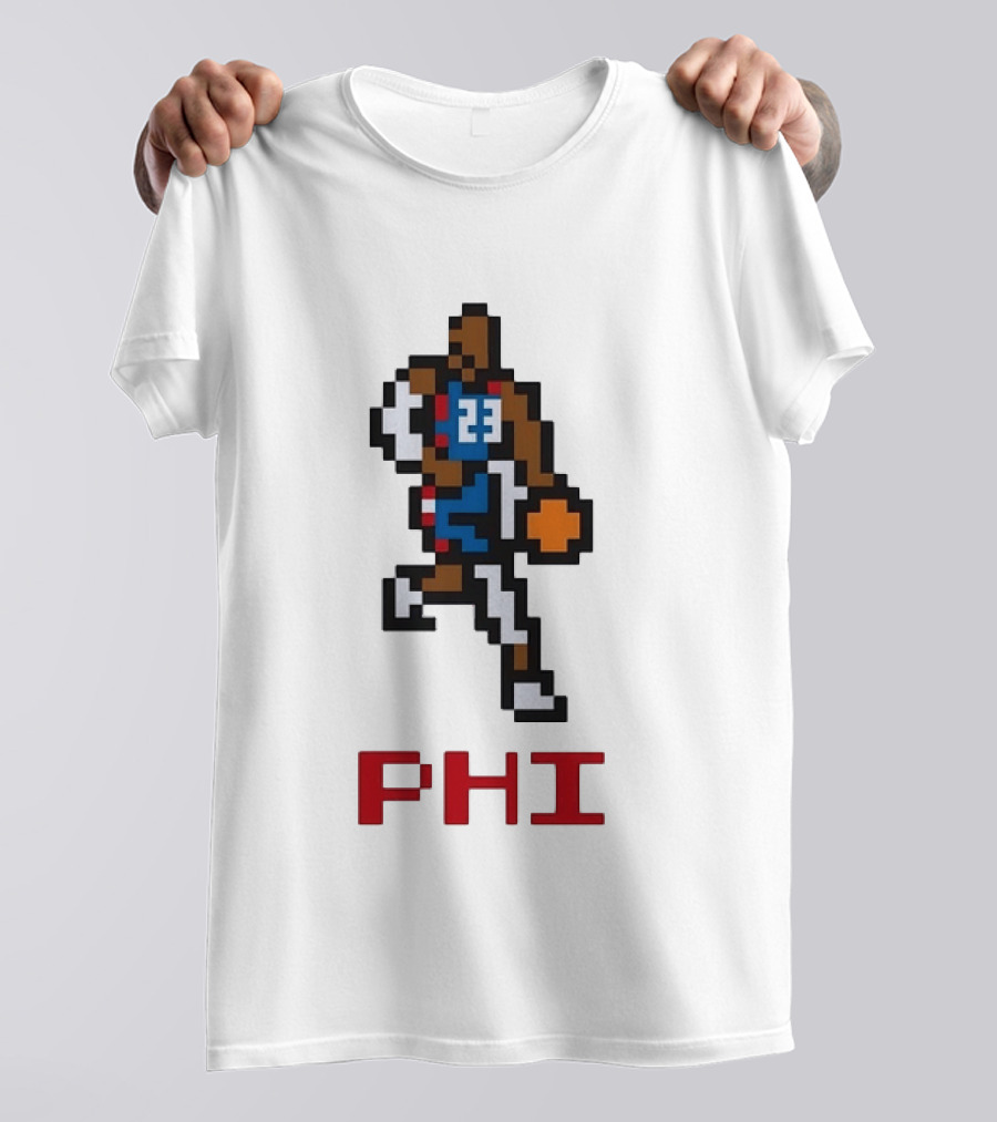 LeBron James Philadelphia 76ers Pixel PHL Sports 23 Jersey T-Shirt