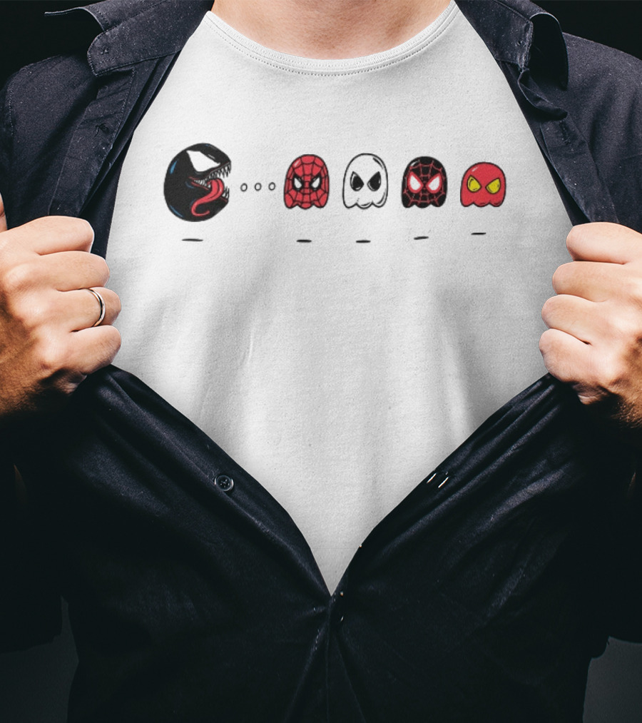 Venom Spider Man Ghost Spider Miles Morales Scarlet Spider Iconic Mashup T-Shirt