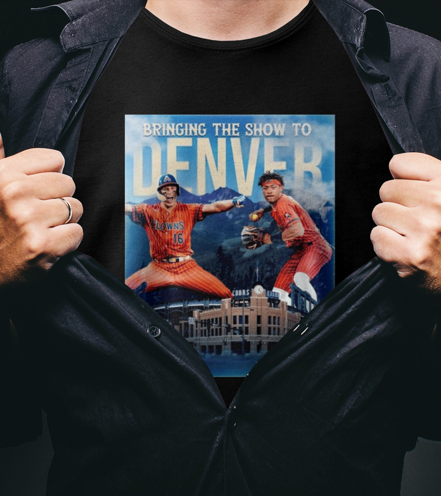 Bringing The Show To Denver August 14 15 Coors Field Clowns Baseball Event T-Shirt