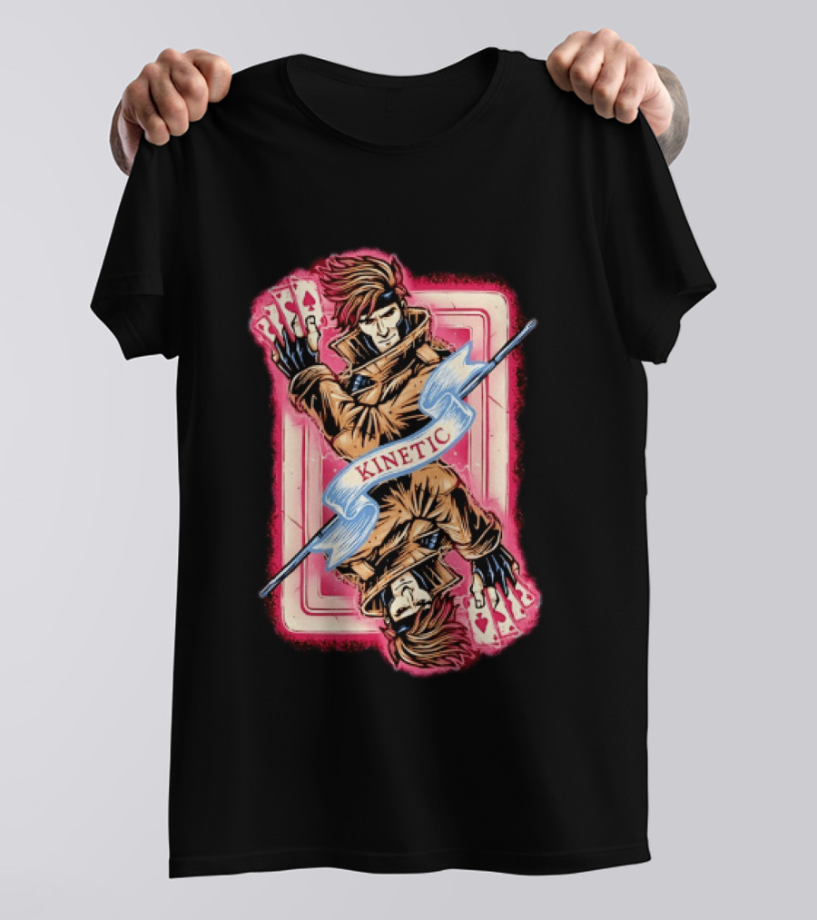 Gambit Kinetic Playing Card X Men Marvel T-Shirt