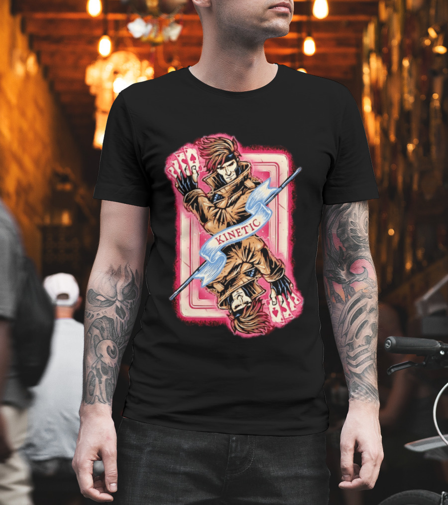 Gambit Kinetic Playing Card X Men Marvel T-Shirt