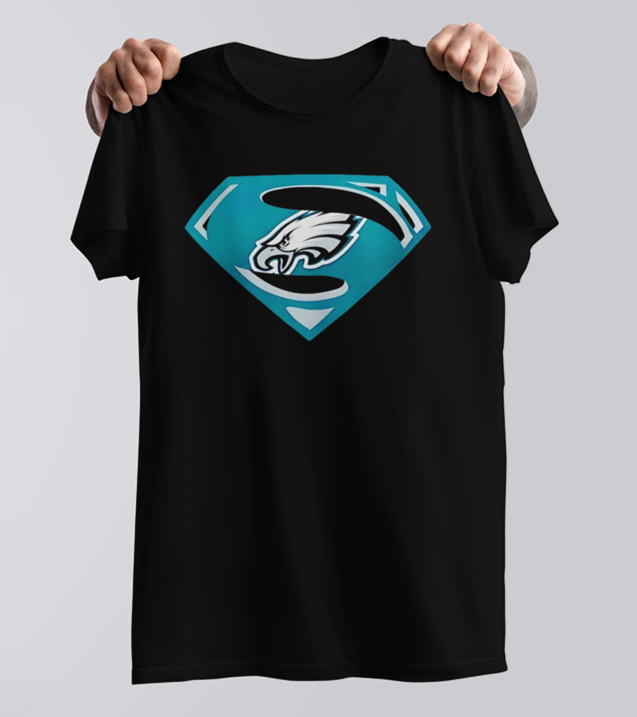 Philadelphia Eagles Superman Crest NFL Football Team T-Shirt