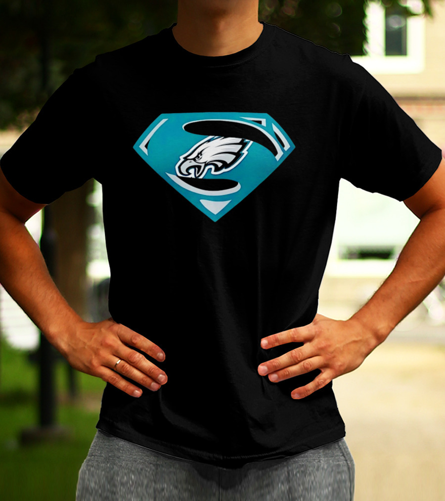 Philadelphia Eagles Superman Crest NFL Football Team T-Shirt