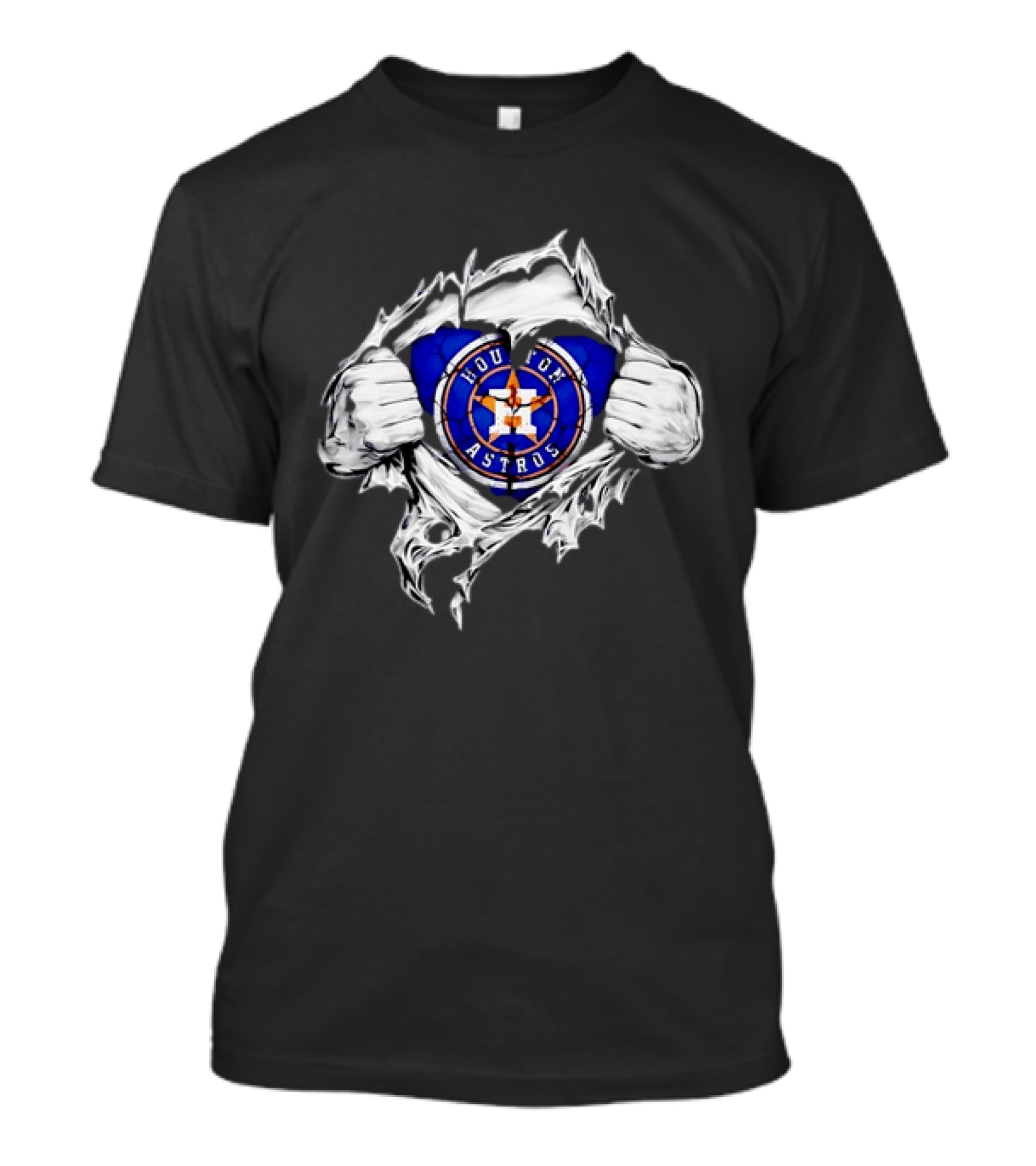 Houston Astros Ripped Skin MLB Baseball Hidden T-Shirt