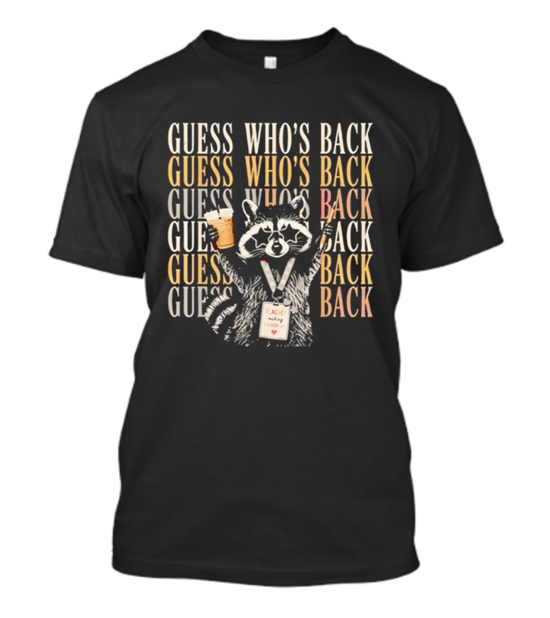 Guess Who's Back Raccoon Teacher Making A Difference T-Shirt